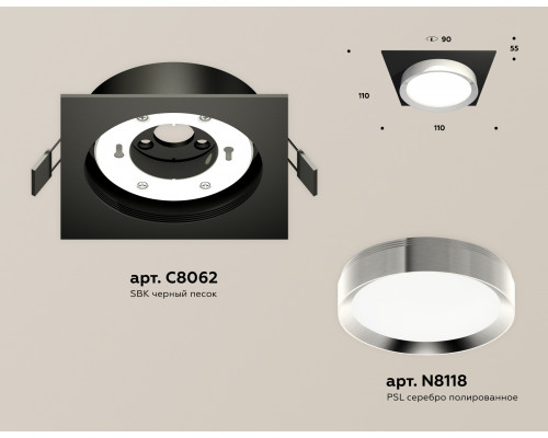 Дополнительное фото Светильник встраиваемый Ambrella Light Techno Spot XC8062003 (C8062, N8118): Купить в Интернет магазин освещения GCSVET.RU