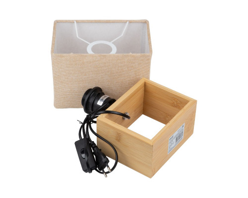 Дополнительное фото Лампа настольная Uniel UML-B401 E27 LIGHT GREY/WOOD UL-00010956: Купить в Интернет магазин освещения GCSVET.RU