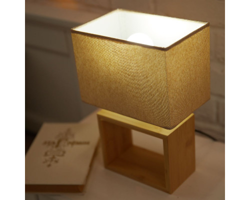 Дополнительное фото Лампа настольная Uniel UML-B401 E27 LIGHT GREY/WOOD UL-00010956: Купить в Интернет магазин освещения GCSVET.RU