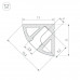 Дополнительное фото Алюминиевый профиль Arlight SL-KANT-H11-2000 ANOD BLACK 044086: Купить в Интернет магазин освещения GCSVET.RU