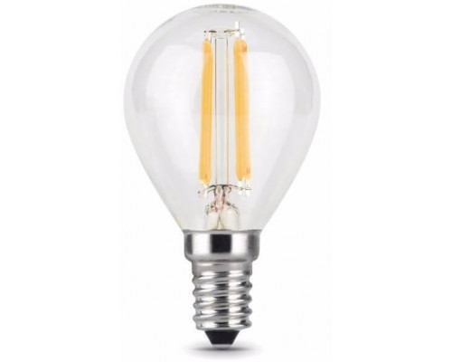 Дополнительное фото Филаментная лампа светодиодная Gauss E14 7W 4100К прозрачная 103801207: Купить в Интернет магазин освещения GCSVET.RU