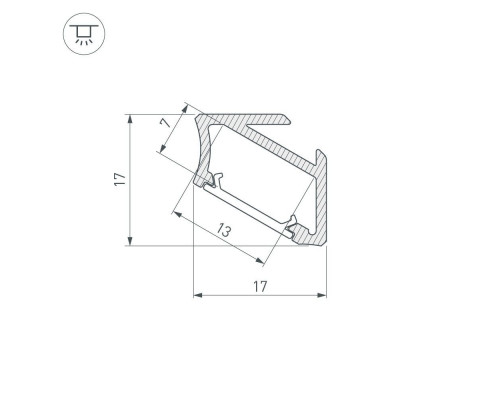 Дополнительное фото Алюминиевый профиль Arlight ALM-V60-2020 ANOD Black 026694(1): Купить в Интернет магазин освещения GCSVET.RU