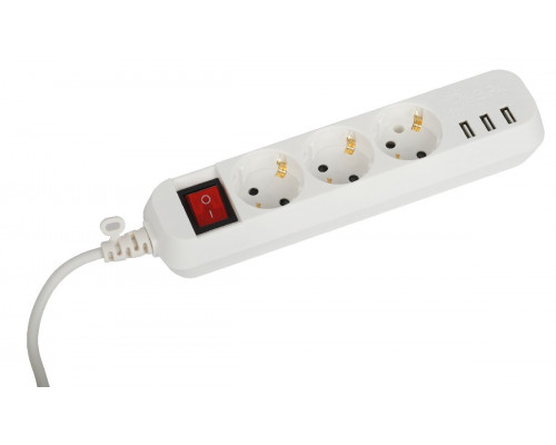 Дополнительное фото Удлинитель электрический Эра U-3es-3m-USB Б0052901: Купить в Интернет магазин освещения GCSVET.RU