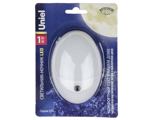Дополнительное фото Светильник ночник Uniel DTL-317 DTL-317 Овал/White/Sensor: Купить в Интернет магазин освещения GCSVET.RU