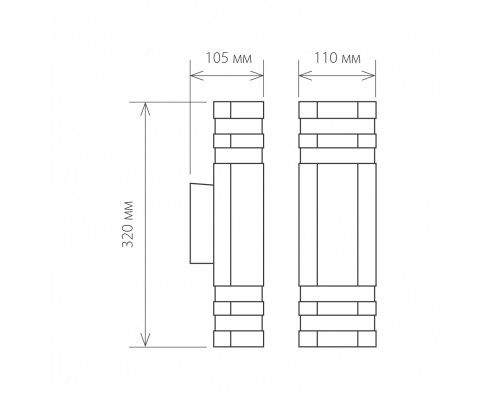 Дополнительное фото Уличный настенный светильник Elektrostandard Techno 1443 4690389067709: Купить в Интернет магазин освещения GCSVET.RU