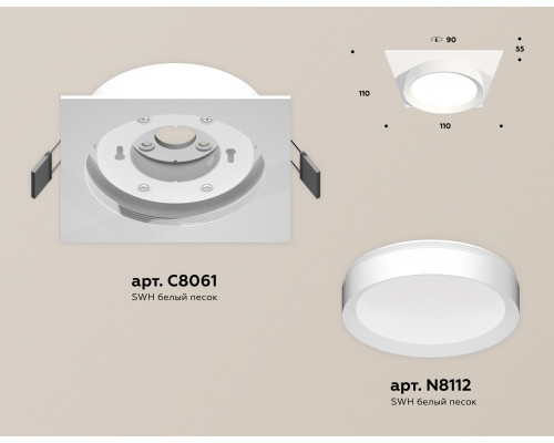 Дополнительное фото Светильник встраиваемый Ambrella Light Techno Spot XC8061001 (C8061, N8112): Купить в Интернет магазин освещения GCSVET.RU