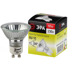 Лампочка тип галогенновая Эра GU10 50W 3000K GU10-JCDR (MR16) -50W-230V C0027386