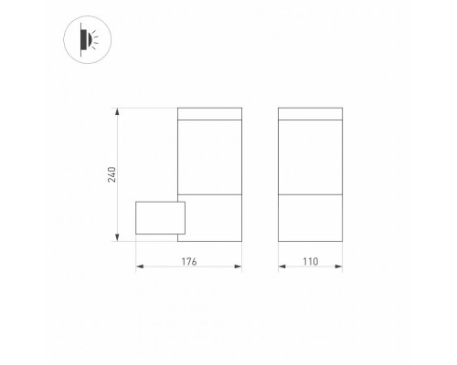 Дополнительное фото Светильник настенный LED для улицы Arlight LGD-Stem-Wall-10W Warm3000 029985: Купить в Интернет магазин освещения GCSVET.RU