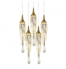 Светильник подвесной Delight Collection Goddess Tears P68009L-5/R gold
