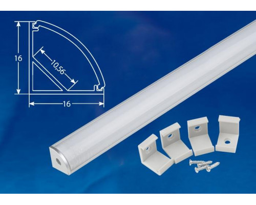 Дополнительное фото Профиль (UL-00005028) Uniel UFE-K06 Silver/Frozen 200 Polybag: Купить в Интернет магазин освещения GCSVET.RU