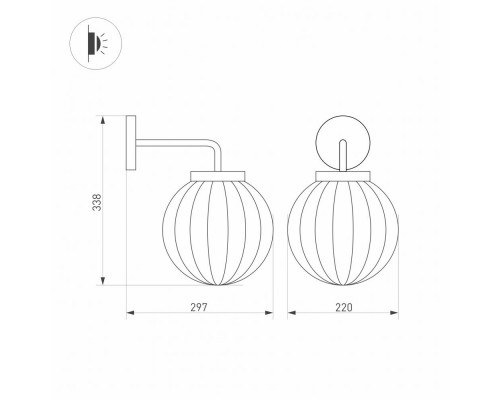 Дополнительное фото Светильник настенный LED для улицы Arlight LGD-Pearl-Wall-7W Warm3000 029973: Купить в Интернет магазин освещения GCSVET.RU