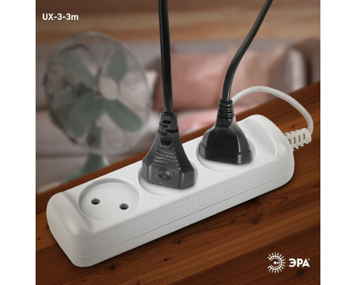 Дополнительное фото Удлинитель электрический Эра UX-3-3m Б0035748: Купить в Интернет магазин освещения GCSVET.RU