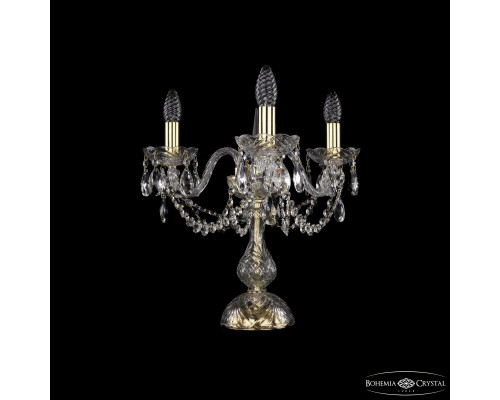 Основное фото Лампа настольная Bohemia Ivele Crystal 1402L/3/141-39 G: Купить в Интернет магазин освещения GCSVET.RU