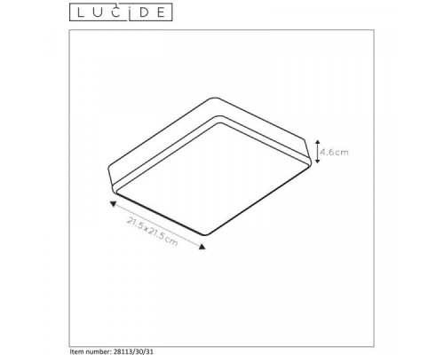 Дополнительное фото Светильник потолочный LED Lucide Ceres 28113/30/30: Купить в Интернет магазин освещения GCSVET.RU