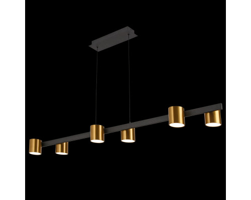 Основное фото Люстра подвесная Natali Kovaltseva LED LAMPS 81129/6C BRASS BLACK: Купить в Интернет магазин освещения GCSVET.RU