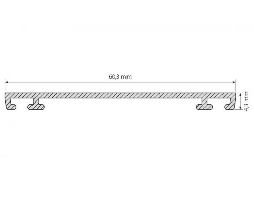Дополнительное фото Профиль Arlight PHS-3X-BASE-H4.3-2000 ANOD 019869: Купить в Интернет магазин освещения GCSVET.RU