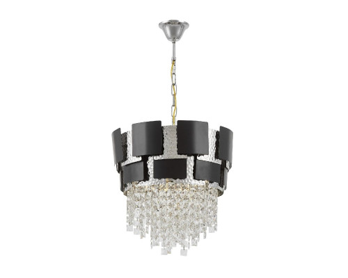 Основное фото Люстра подвесная Lumina Deco Kruvia LDP 7045-400 BK+CHR: Купить в Интернет магазин освещения GCSVET.RU