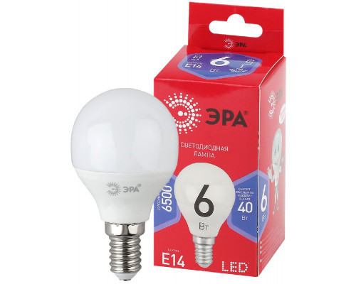 Основное фото Светодиодная лампочка Эра LED P45-6W-865-E14 R Б0045356: Купить в Интернет магазин освещения GCSVET.RU