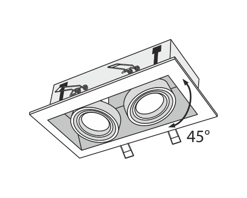Дополнительное фото Светильник встраиваемый Maytoni Metal DL008-2-02-S: Купить в Интернет магазин освещения GCSVET.RU