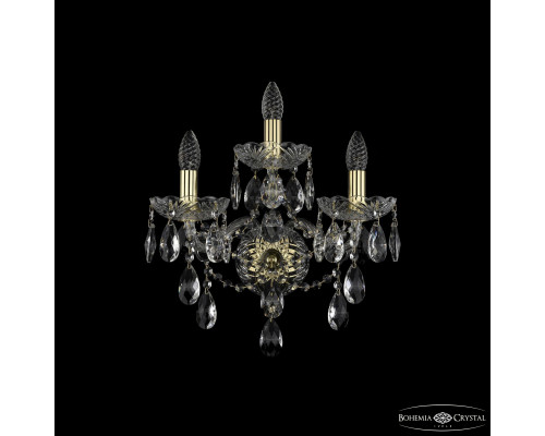 Основное фото Настенный светильник Bohemia Ivele Crystal 1415B/2+1/165/XL G: Купить в Интернет магазин освещения GCSVET.RU