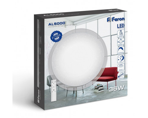 Дополнительное фото Светильник потолочный LED Feron AL5000 29633: Купить в Интернет магазин освещения GCSVET.RU