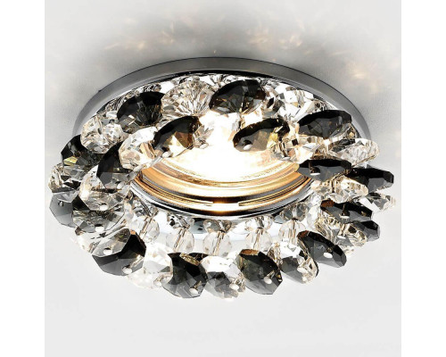 Дополнительное фото Светильник встраиваемый Ambrella Light Crystal K206 BK/CH: Купить в Интернет магазин освещения GCSVET.RU