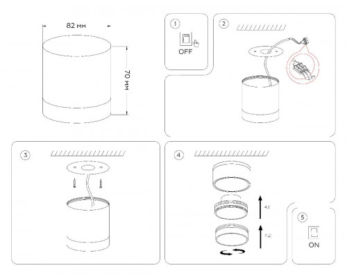 Дополнительное фото Светильник накладной Ambrella Light GX Standard Tech TN5350: Купить в Интернет магазин освещения GCSVET.RU