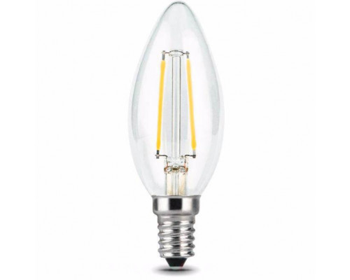 Дополнительное фото Филаментная лампа светодиодная Gauss E14 7W 4100К прозрачная 104801207: Купить в Интернет магазин освещения GCSVET.RU