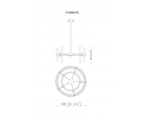 Дополнительное фото Люстра потолочная Moderli Crumbly V10260-PL: Купить в Интернет магазин освещения GCSVET.RU