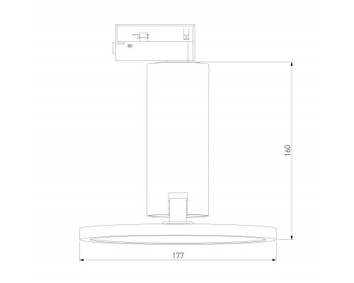 Дополнительное фото Трековый светильник Elektrostandard Brain Черный 12W 4200K (LTB50) однофазный 4690389148156: Купить в Интернет магазин освещения GCSVET.RU