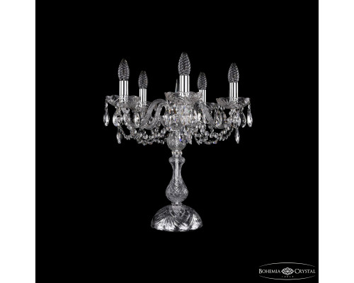 Основное фото Лампа настольная Bohemia Ivele Crystal 1402L/5/141-47 Ni: Купить в Интернет магазин освещения GCSVET.RU