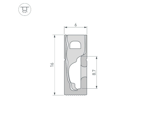 Дополнительное фото Силиконовый профиль Arlight WPH-FLEX-0616-SIDE-S9-5m BLACK 045788: Купить в Интернет магазин освещения GCSVET.RU