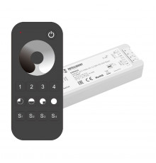 Диммер Arlight SMART-SET-PWM-101-72-DIM-PD-SUF Black (5-36V, 1x8A, x4, ПДУ 13кн, 2.4G) 036201