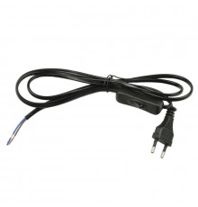 Шнур сетевой с вилкой и выключателем (UL-00004432) Uniel UCX-C11/02A-170 Black