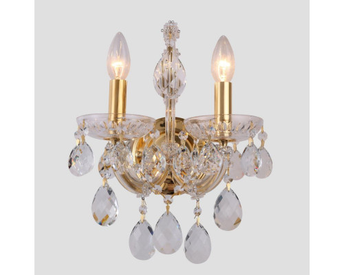 Дополнительное фото Настенный светильник Crystal Lux Isabel AP2 Gold/Transparent: Купить в Интернет магазин освещения GCSVET.RU