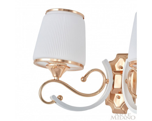 Дополнительное фото Настенный светильник Arte Milano Florentia-3857 303857/2W Wh/Gd: Купить в Интернет магазин освещения GCSVET.RU