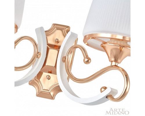 Дополнительное фото Настенный светильник Arte Milano Florentia-3857 303857/2W Wh/Gd: Купить в Интернет магазин освещения GCSVET.RU