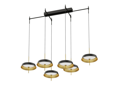 Основное фото Люстра подвесная DeLight Collection MD18001061-6B  black/gold: Купить в Интернет магазин освещения GCSVET.RU