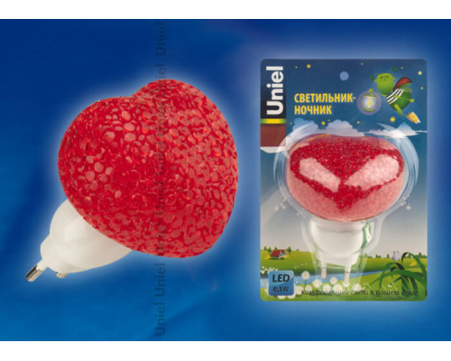 Дополнительное фото Светильник настенный LED (10325) Uniel DTL-309-Сердечко/Red/1LED/0,1W: Купить в Интернет магазин освещения GCSVET.RU
