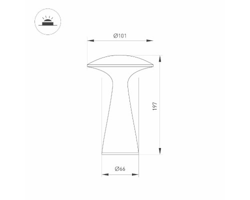 Дополнительное фото Уличная настольная лампа Arlight SP-COLLADA-TAB-1.5W Warm3000-MIX (RD, 123 deg) 044361: Купить в Интернет магазин освещения GCSVET.RU