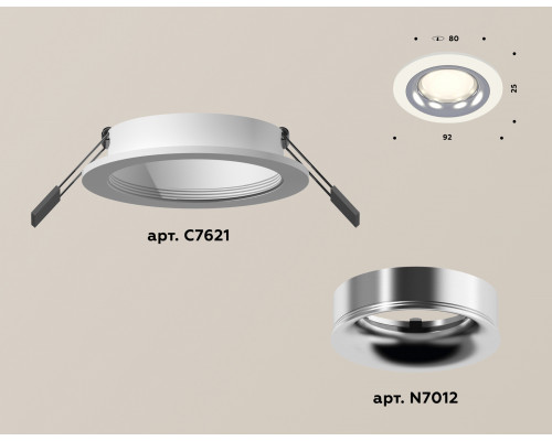 Дополнительное фото Светильник встраиваемый Ambrella Light Techno XC7621003 (C7621, N7012): Купить в Интернет магазин освещения GCSVET.RU