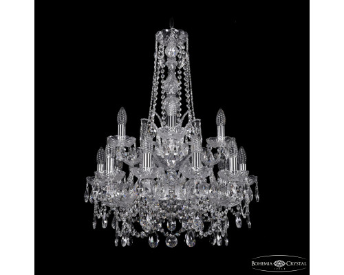 Основное фото Люстра подвесная Bohemia Ivele Crystal 1411/10+5/195/h-77/2d Ni: Купить в Интернет магазин освещения GCSVET.RU