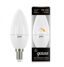 Светодиодная лампа для диммера Gauss E14 7W 3000K матовая 103101107-D