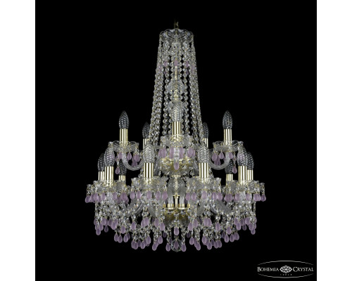 Основное фото Люстра подвесная Bohemia Ivele Crystal 1410/10+5/195/h-74/2d G V7010: Купить в Интернет магазин освещения GCSVET.RU