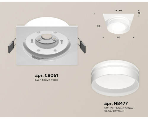 Дополнительное фото Светильник встраиваемый Ambrella Light Techno Spot XC8061021 (C8061, N8477): Купить в Интернет магазин освещения GCSVET.RU
