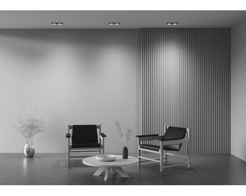 Дополнительное фото Светильник встраиваемый Maytoni Hoop DL086-02-GX53-SQ-B: Купить в Интернет магазин освещения GCSVET.RU