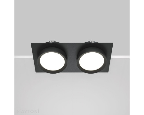 Дополнительное фото Светильник встраиваемый Maytoni Hoop DL086-02-GX53-SQ-B: Купить в Интернет магазин освещения GCSVET.RU