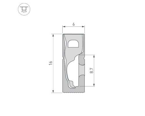 Дополнительное фото Силиконовый профиль Arlight WPH-FLEX-0616-SIDE-S9-5m FULL BLACK 045842: Купить в Интернет магазин освещения GCSVET.RU