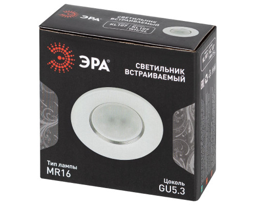 Дополнительное фото Светильник встраиваемый Эра KL107 WH/SL Б0061096: Купить в Интернет магазин освещения GCSVET.RU