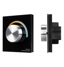 Панель Arlight Smart-P20-Mix-G-IN Black (12-24V, 4x3A, Rotary, 2.4G) 033762